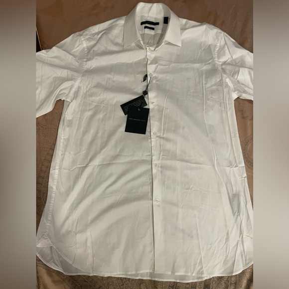 John Varvatos Modern White Dress Shirt Sz 16.5 - Picture 2 of 9